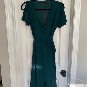 Lulu's Deep Green High Low Dress